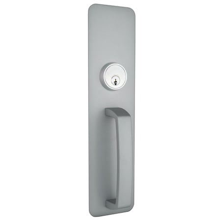 Global Door Controls Aluminum Night Latch Handleset Trim for Exit Devices TH1100-NLEDAL